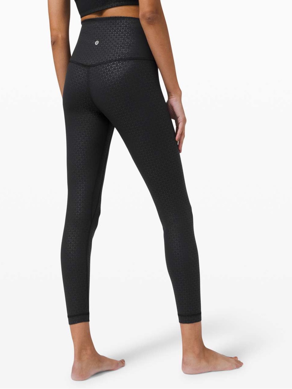 Lululemon Align Pant II 25" Lattice Work Emboss Black Size 4